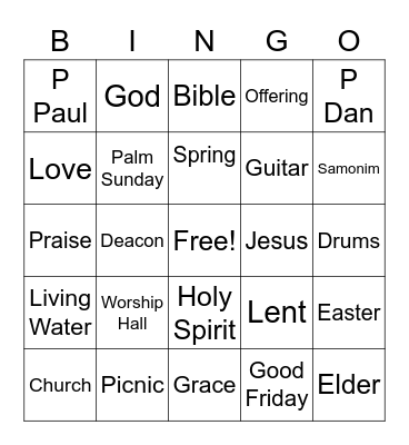 2023 LWM Spring Picnic Bingo Card