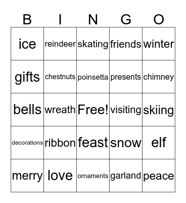 Christmas Bingo Card