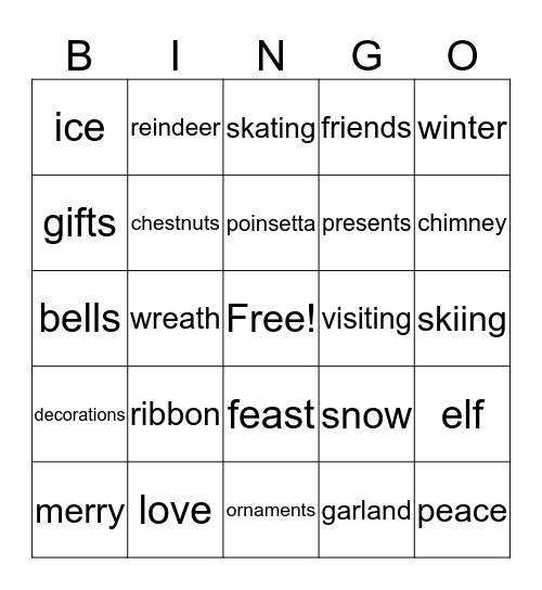 Christmas Bingo Card