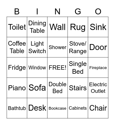 Floor Plan Symbols Bingo Card