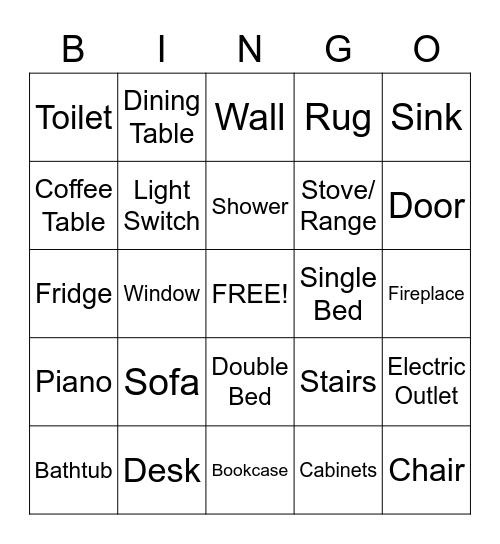 Floor Plan Symbols Bingo Card