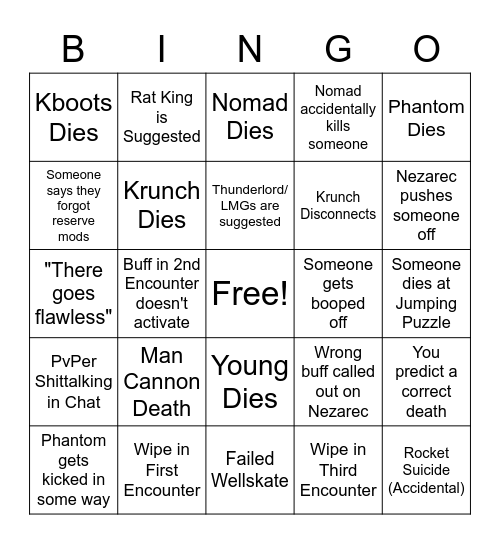 Ceds' RoN Bingo Card