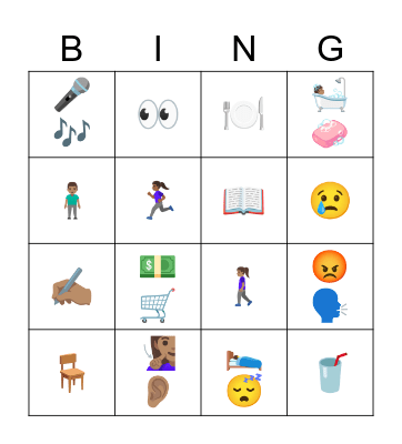 ESL 1 Verbs Bingo Card