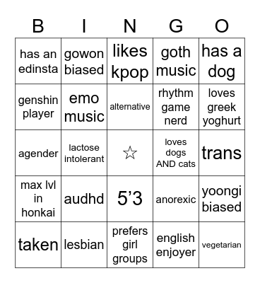 march’s Bingo Card