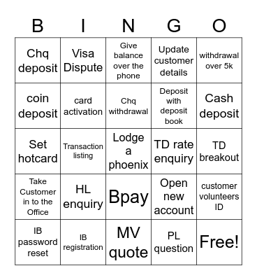 branch bingo Card