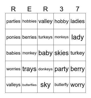 Red 37 Bingo Card