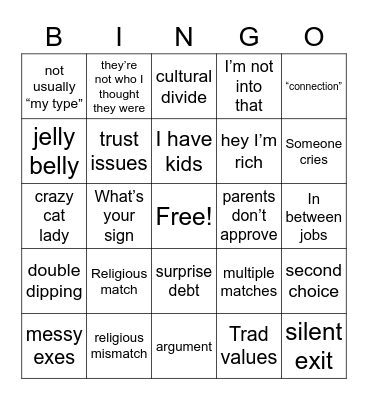 Pod Bingo Card