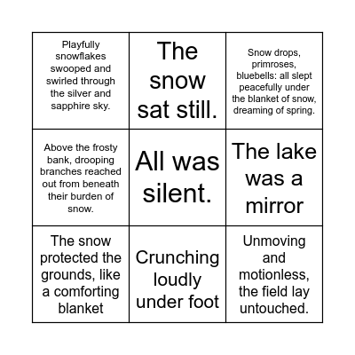 Language techniques Bingo Card