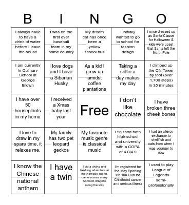 ICCM x GRM SOCIAL Bingo Card