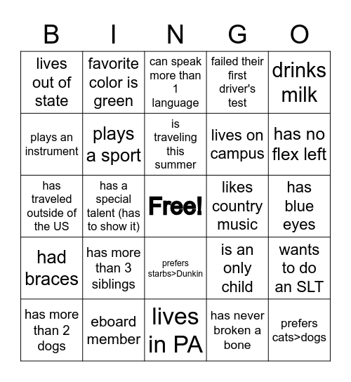 Medlife Bingo Card