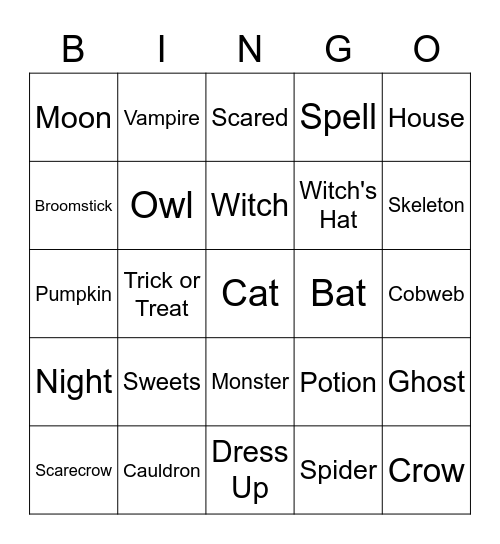 Signalong's Spooky Bingo Card
