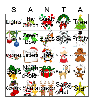 Christmas Bingo Card