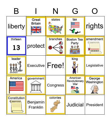 Social Studies Bingo Card