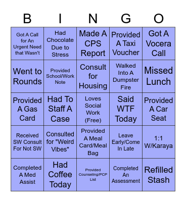 Happy Social Work Month! Bingo Card