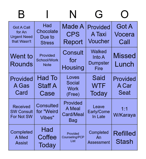 Happy Social Work Month! Bingo Card