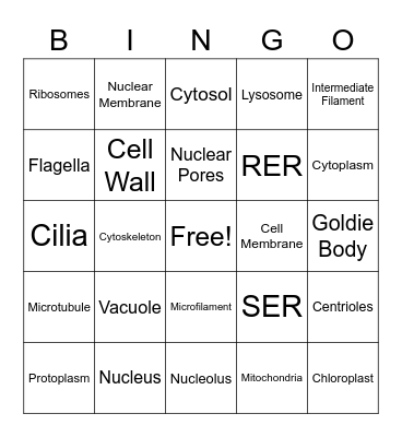 Cell Bingo Card