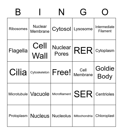 Cell Bingo Card