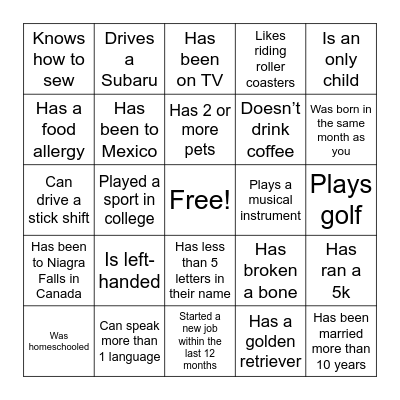 ECDataworks Bingo Card