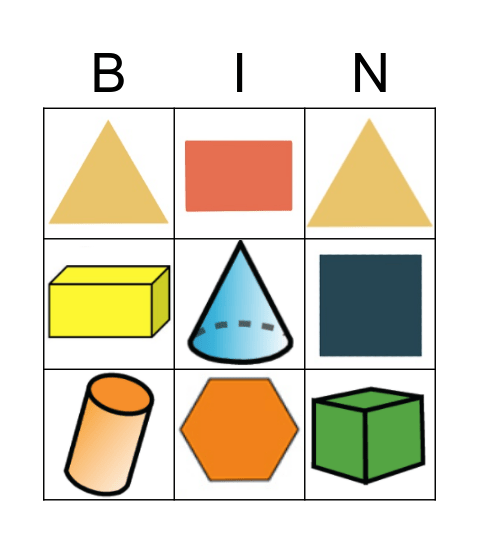 Shapes Bingo Card
