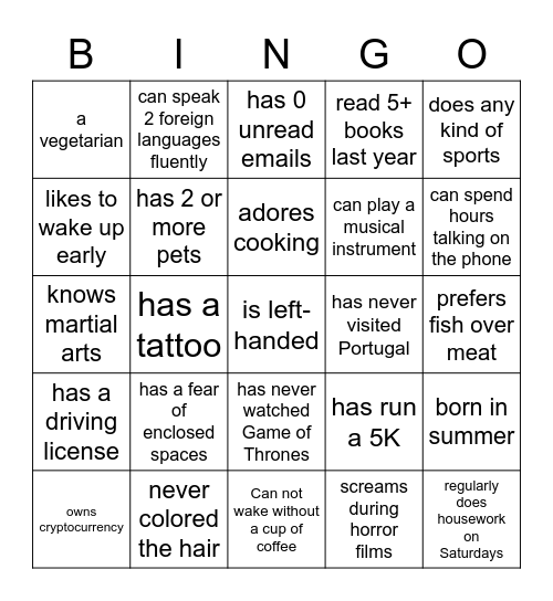 Fun with Bingo Card