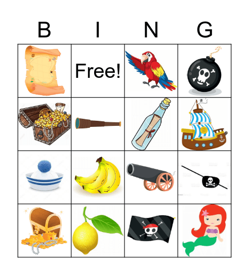 Pirates Bingo Card