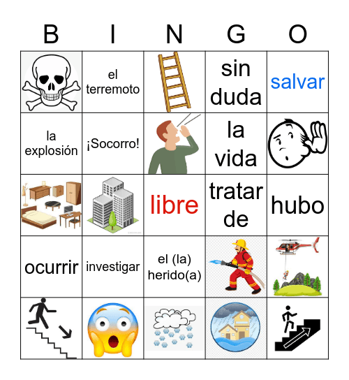 Ch 5A Un acto heroico Bingo Card