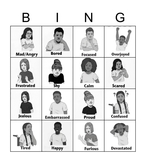 Zones of Regulation Bingo! Updated Imagery Bingo Card