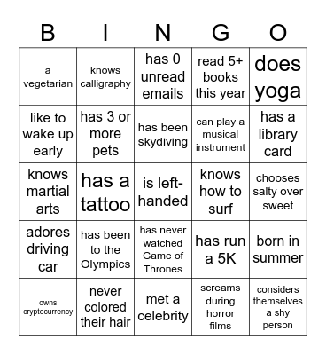 Fun with Bingo Card