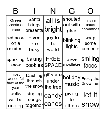 Bingo! Bingo Card