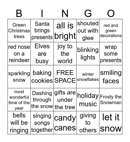 Bingo! Bingo Card