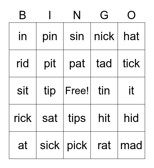 SATPIN CKEHRMD Bingo Card