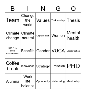 FEMTEC BINGO Card