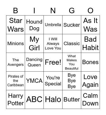 March Bingo Card