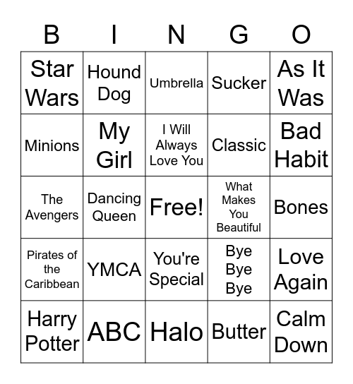 March Bingo Card