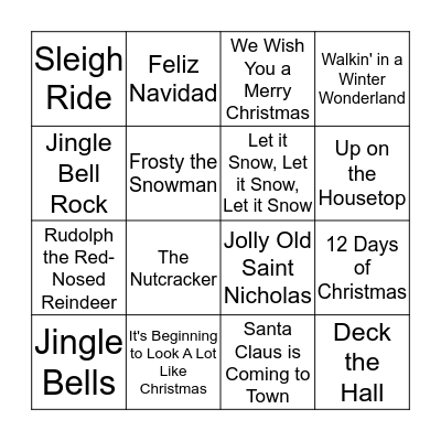Christmas Bingo Card