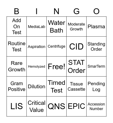 Lab Week 2023 Bingo Card