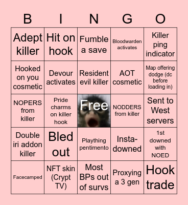 DBD Bingo Card