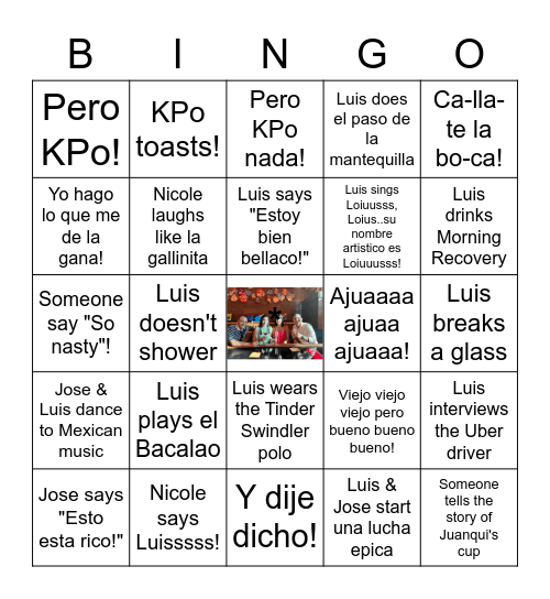 MIAMI BINGO...Y DIJE BINGO!! Bingo Card