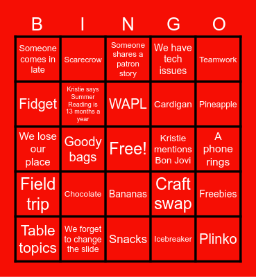 WAPL 2023 Word Bingo Card