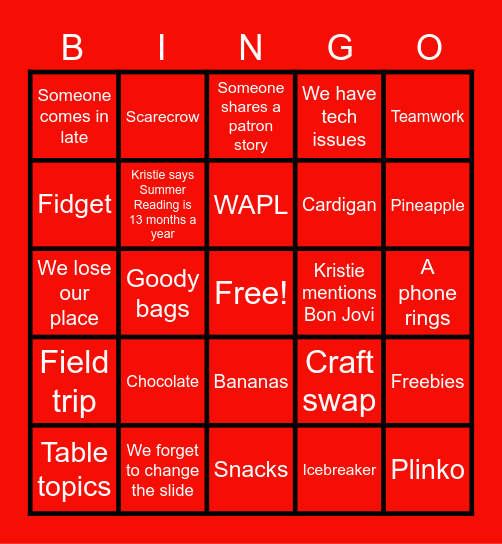 WAPL 2023 Word Bingo Card