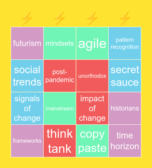 FUTURISM BUZZWORD BINGO Card