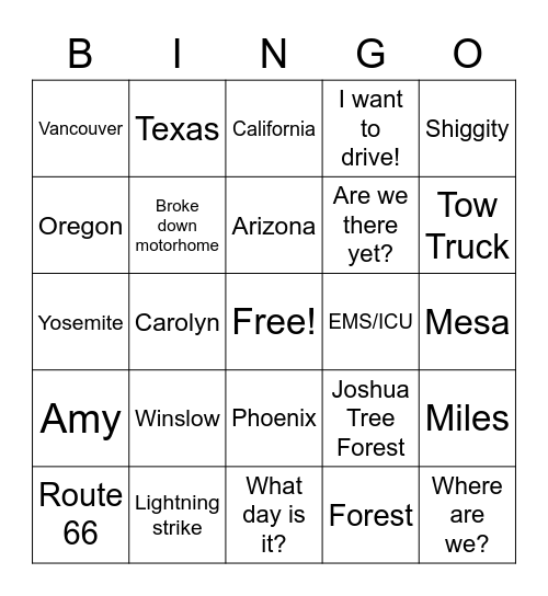 BLOOM WHERE YOU'RE PLANTED Bingo Card