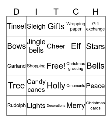 Merry Christmas  Bingo Card