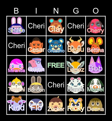 LUXIE VILLAGER HUNT 2023 Bingo Card