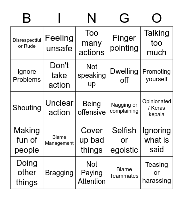 Retro Sprint 2 Bingo Card