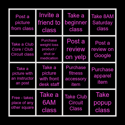 C&C BINGO Card