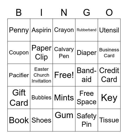 PURSE BINGO Card