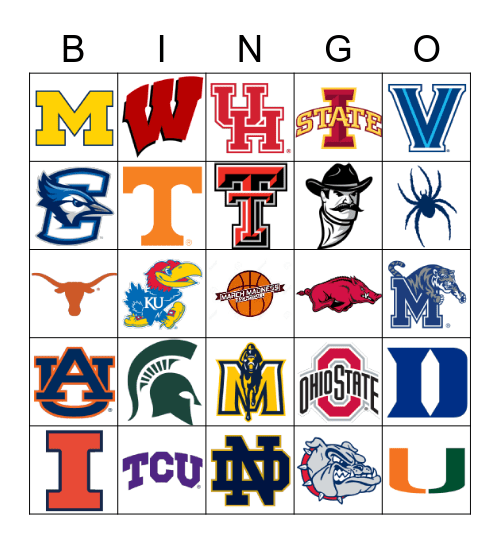 March Madness Bingo Card