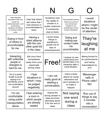 HUMAN BINGO Card