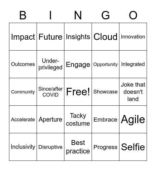 Elive bingo Card
